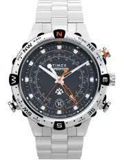 [Timex] Expedition Tide Temp Compass Watch 45mm in Stainless Steel