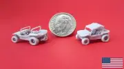 N Scale 1/160 2 Dune Buggies, highly detailed, 3Dprinted resin ,unpainted, gray