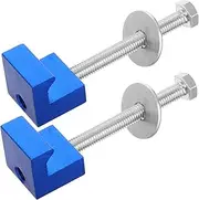 iplusmile 2pcs Aluminum Alloy J Hooks Mounting Clamps for Pickup Truck Tool Box Durable Secure Multifunctional Tool Mounting Kit Optimizes Truck Bed Space Easy Installation