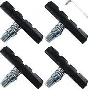 [MOTOFITOOL] Bike Brake Pads, Powerful Noiseless V Brake Pads for Mountain Bikes, Compatible with Shimano, Tektro, Mongoose, No Skid Long-Lasting Mountain Bike Parts