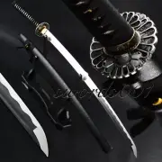 Full Black Japanese Samurai Katana Sword 1060 Carbon Steel Sharp Blade Full Tang