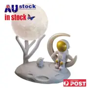 Astronaut Moon Night Light Rechargeable Spaceman Ornaments Stepless Dimming (B)
