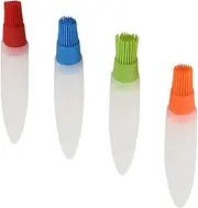 4Pcs Silicone Oil Bottle Brushes Pointed Tail Basting Brushes for Bbq Grilling Baking Versatile Kitchen Tool for Outdoor Cooking