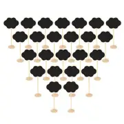 24Pcs Mini Chalkboard Signs with Easel Stand, Black (Cloud Shape, 6.9"x3.3")