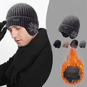 Men's Unisex Beanie Hat Winter Hats Beanies Skull Cap Knit Hat Iron Gray Black Polyester Knitted Cozy Daily Wear Going out Snowflake Warm