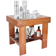 Bamboo Shower Bench Spa Stool 14 Inch Waterproof Shower Benches For In