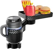Cup Holder Food Tray | 4 in 1 Car Food Table Tray with Solid Base & Phone Slot, Holder for Car, Organizer, Gadgets, Accessories