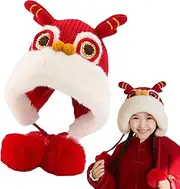 Kids Plush Animal Hat | Winter Animal Hat for Kid | Breathable Animal Hat for Kids, Children's Animal Costume Hat, Colorful Animal Hat, Holiday Animal Hat for Kids Boys and Girls