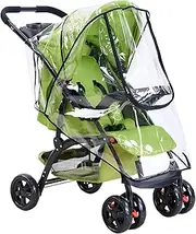 JYJLLM Universal Rain Cover for Pushchair, rain Cover for pram，Baby Stroller Rain Cover with Nylon Waterproof Zipper, Pushchair Rain Cover Universal Pram Rain Cover Fit Most Prams Strollers