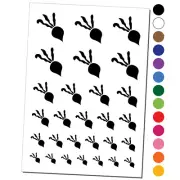 Radish Vegetable Vegetarian Doodle Temporary Tattoo Water Resistant Set