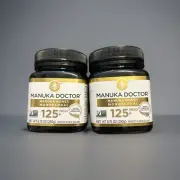 2x Manukora Raw Manuka Honey 125+ MGO Made in New Zealand NET WT. 250g (8.75oz)