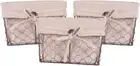 Farmhouse Chicken Wire Storage Baskets with Liner, Small, Rustic Natural, 9X7X6,
