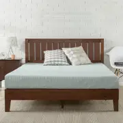 Double Bed Frame Deluxe Solid Pine Wood Base Mattress Foundation - Zinus