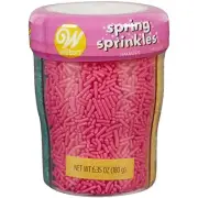 Wilton Spring Sprinkles 3 cell Green Yellow Pink NEW 6.35oz
