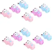 SHINEOFI 12pcs Cartoon Pencil Tip Cover Silicone Animal Cute Pencil Extender Pencil Tip Protectors Pencil Cap Holder Pencil Extender