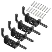 4 Pcs 5 x 1.18 Inches Spring Loaded Latch Pin with 16 Pcs Screws Black