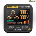 免運{最新} ANENG AC11 插座測試儀漏電檢測器 LCD 顯示地線零線火線相位多功能驗電器 RCD NCV 電氣