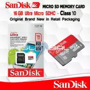 Sandisk Micro SD Card 16GB Ultra With Adapter Fast Flash Memory Phone Camera OEM