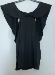 BNWT New Look Black Open Back Unusual Top Size 10