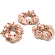 BLISSY 3-Pack Silk Scrunchies in Rose Gold at Nordstrom One Size