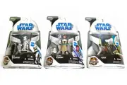 Hasbro Star Wars Clone Wars Yoda Obi-Wan Kenobi Clone Trooper Figures -A