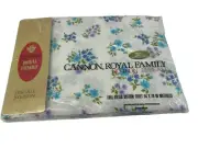 Vtg FULL Fitted Bottom Sheet~Cannon Royal Family Percale No Iron~54" x 76" READ