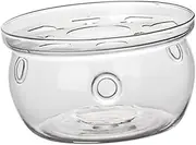 TIDTALEO Glass Teapot Warmer Base High Borosilicate Glass Heating Stand for Tea House Accessories and Elegant Design for Home Use for Warming Tea and Food