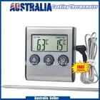 Digital Meat Cooking Thermometer Food Temperature Probe Timer Smoker Oven BBQ