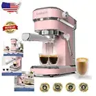 Professional Espresso Maker with 20 Bar Pressure – Modern Pink Coffee Machine