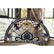 Stained Glass Tiffany Style Hanging Window Panel Tiffany Style Victorian Design