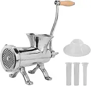 Haofy Stainless Steel Hand-Operated Meat Mincer, Manual Meat Grinders with Stuffer Tubes Grinding Machine for Mincing Griding All Pork Beef #22