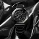 CASIO 卡西歐 G-SHOCK 八角農家橡樹 全金屬版 太陽能藍芽連線雙顯手錶-黑 GM-B2100BD-1A