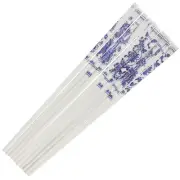 5 Pairs Porcelain Chopstick Long Chopsticks Reusable Double Layer Holder