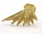 Flower Adjustable Ring Raw brass (19mm 9US inner size) 2736 ring25