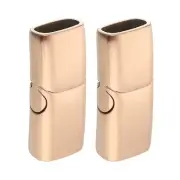 8mm x 4mm Flat Leather Clasps, 2Pcs Steel Clasps for DIY Crafts (Rose Gold)