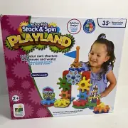 Stack & Spin Playland Techno Kids Build Your Own Structure That Moves Brand New