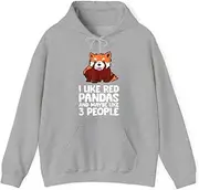 [X.Style] I Like Red Pandas and Maybe Like People Red Panda ds040 Hoodie Grey 3XL