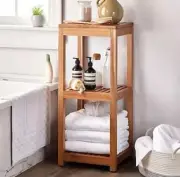 Mesa 3-Tier Acacia Storage Shelf Tower Bathroom 1619123