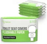 Toilet Seat Covers Paper Flushable (50 Pack) - XL for Adults and Kids Potty Trai