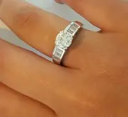 2Ct Round Cut Simulated Diamond Engagement Solitaire Ring 925 Sterling Silver