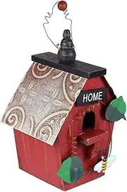 LIGHTAOTAO Garden Wooden Bird House Pendant Rustic Outdoor Decoration Creative Bird House Ornament for Home and Garden Lightweight Natural Hanging Adornment