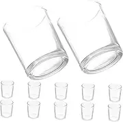 Amosfun 12pcs Mini Chalice Goblets Decorative Glass Shot Glasses Vintage Style for Church for Home for Weddings Parties Bars and Gatherings