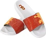 FOCO Womens NCAA College Team Big Logo Shimmer Slide Flip Flop Sandals
