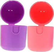 Gatuida 2Pcs Container Portable Storage Box for Personal Items Microwave Sterilizable for Home Travel Camping and Business Trips