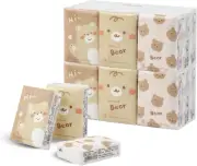 Pocket Travel Size Facial Tissue Bulk - Pattern Packs, Small Individual Mini Cut