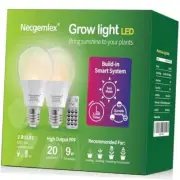 Smart LED Grow Light Bulbs with Remote Controller, Sun Mode, Built-in 2 Pack
