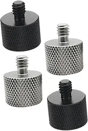 COHEALI 4Pcs Mic Stand Adapter to Thread Screws for Microphone Stand Camera Monitor Durable Essential Mic Accessories for Versatile Use