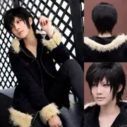Boy'S Kylin Black Hair Wig Mens Male Black Short Hair Anime Cosplay Wigs Q6C8