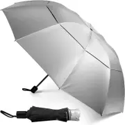 62 Inch Extra Oversize Large Compact Golf Umbrella，Double Canopy Vented Windproo