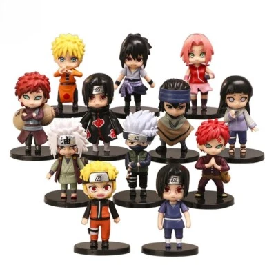 12pcs/Set Anime Naruto Shippuden PVC Figures - Hinata, Sasuke, Itachi & More